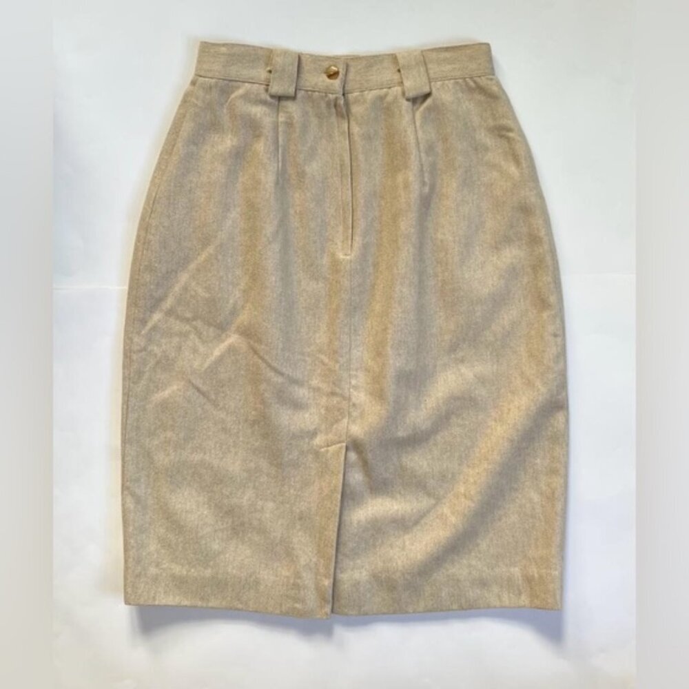 Hunt Club 65% WOOL 35% Polyester Mini Skirt Size 8 Beige